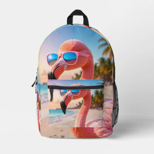 PINK THINKER Flamingo Pink Printed Backpack