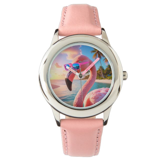 PINK THINKER - Flamingo PINK Watch (Front)