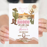 Pink This Aint My First Rodeo 2nd Birthday Cowboy Invitation<br><div class="desc">Pink This Aint My First Rodeo Birthday Party Cowboy Birthday Invitation, 
Girl Texas cactus Wild West Cowboy 2nd Birthday Rodeo Party</div>