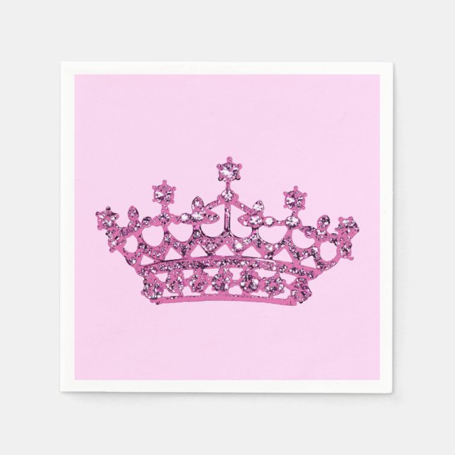 Pink Tiara Napkin (Front)