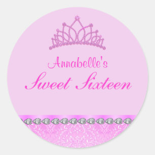 Pink Tiara Sweet16 Sticker