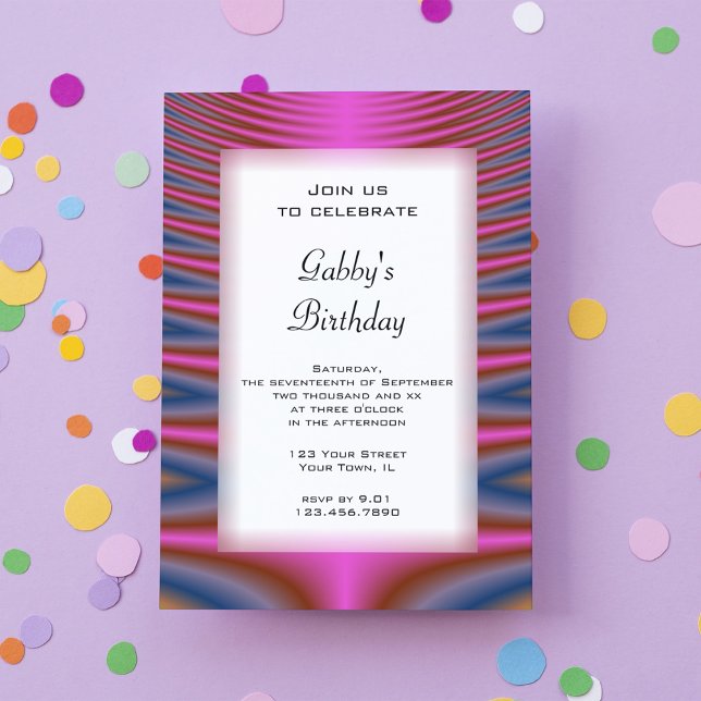 Pink Tie Dye Birthday Party Invitation (Creator Uploaded)