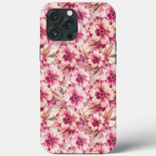 Pink Tie Dye Floral iPhone 13 Pro Max Case