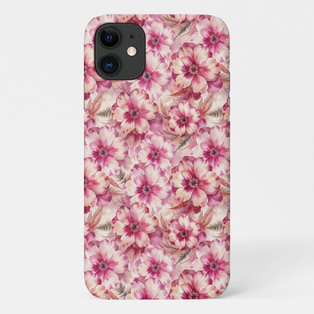 Pink Tie Dye Floral Case-Mate iPhone Case (Back)