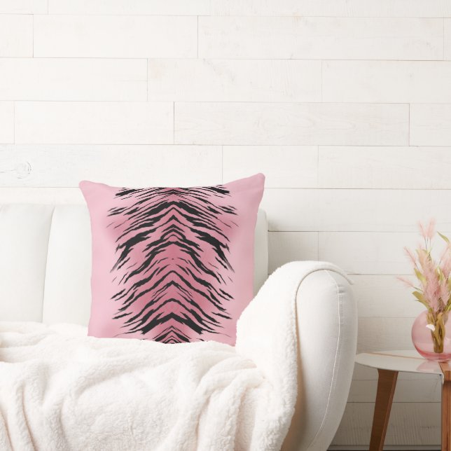 Pink Tiger Abstract Cushion (Couch)