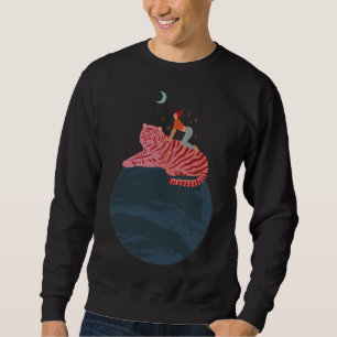 Pink Tiger Amp Yoga Girl With Tattoo Sweatshirt