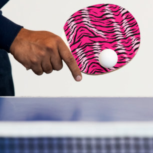Pink Tiger Animal Skin Pattern Design Ping Pong Paddle