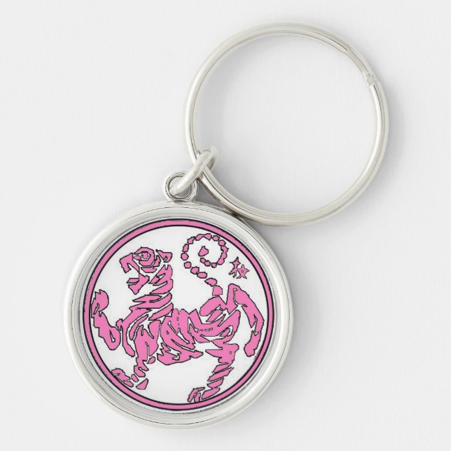 Pink Tiger Keychain (Front)