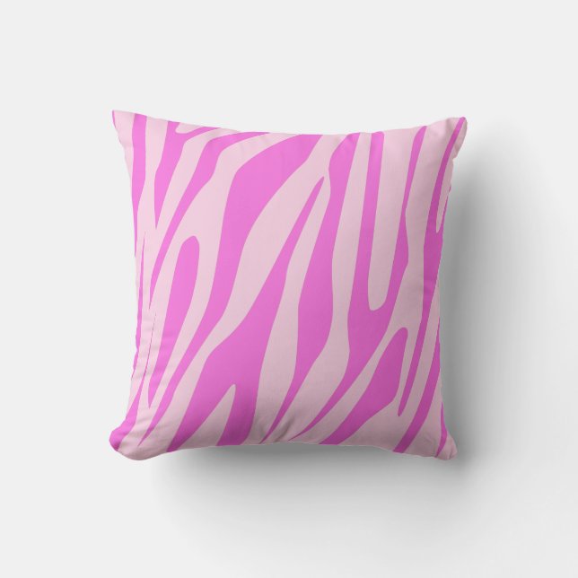 Pink Tiger Seamless Pattern Cushion (Front)