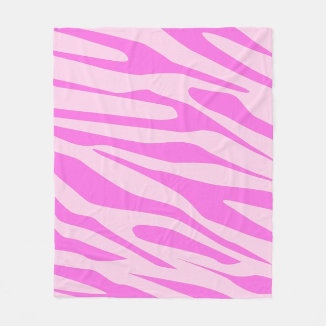 Pink Tiger Seamless Pattern  Fleece Blanket (Front)