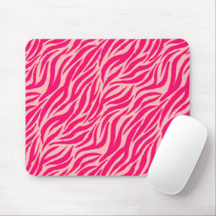Pink Tiger Stripes Animal Pattern Mouse Mat