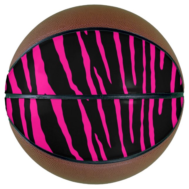 Pink Tiger Stripes Basketball (Front)