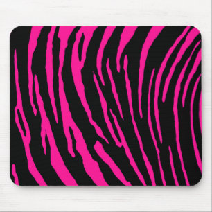Pink Tiger Stripes Mouse Mat
