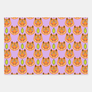 Pink Tiger Wrapping Paper Sheet