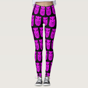 Pink Tiki Sculpture Thunder_Cove Leggings