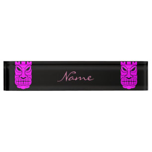 Pink Tiki Sculpture Thunder_Cove Nameplate