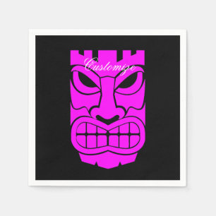 Pink Tiki Sculpture Thunder_Cove Napkin