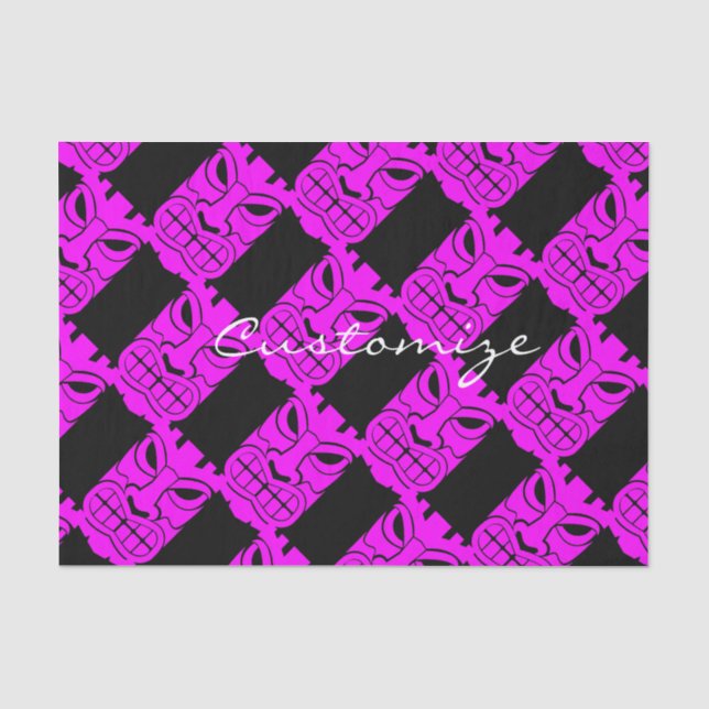 Pink Tiki Sculpture Thunder_Cove Tissue Paper (Front)
