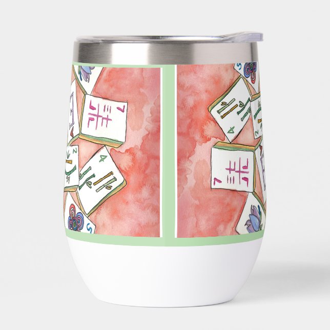 pink tiles tray (Left)