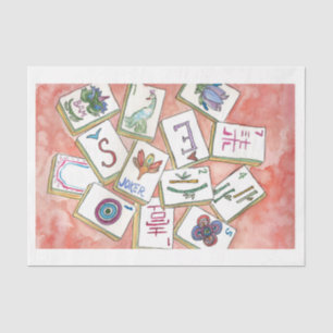 pink tiles tray tissue paper
