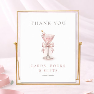Pink Tini On The Way Baby Shower Cards Gifts Sign