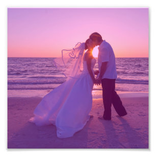 Pink Tinted Wedding 8"x8" Photo Print