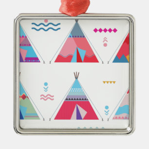 pink tipi metal tree decoration