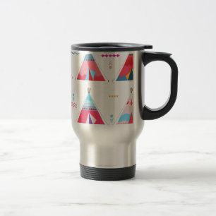 pink tipi travel mug