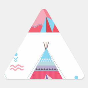 pink tipi triangle sticker