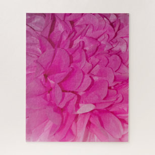 Pink Tissue Paper Flower Texture Abstract Photo Jigsaw Puzzle