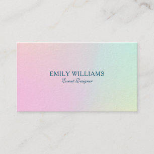 Pink to blue ombre background business card