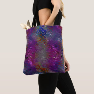 Pink to colourful scaly plaques and moth-eaten fau tote bag