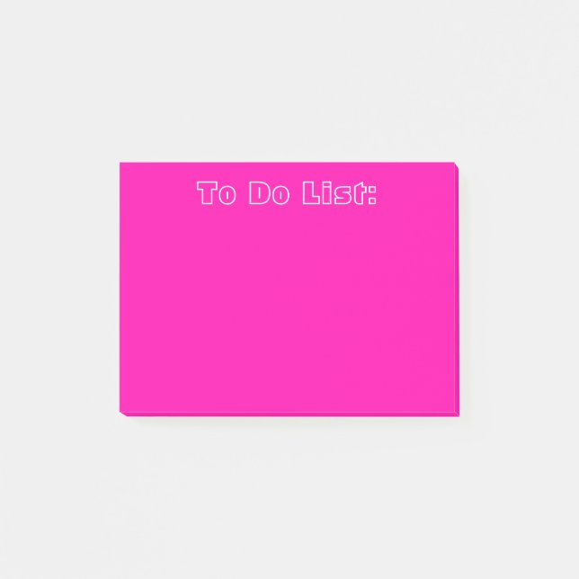 Pink To Do List Post-it Notes (Front)