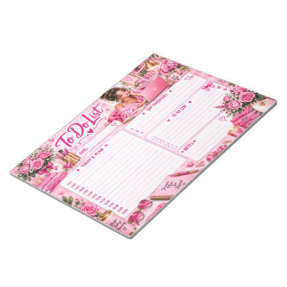 Pink to do note list notepads