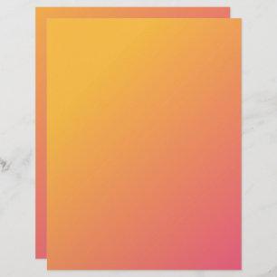Pink to Orange Ombre Craft or Scrapbooking Paper 