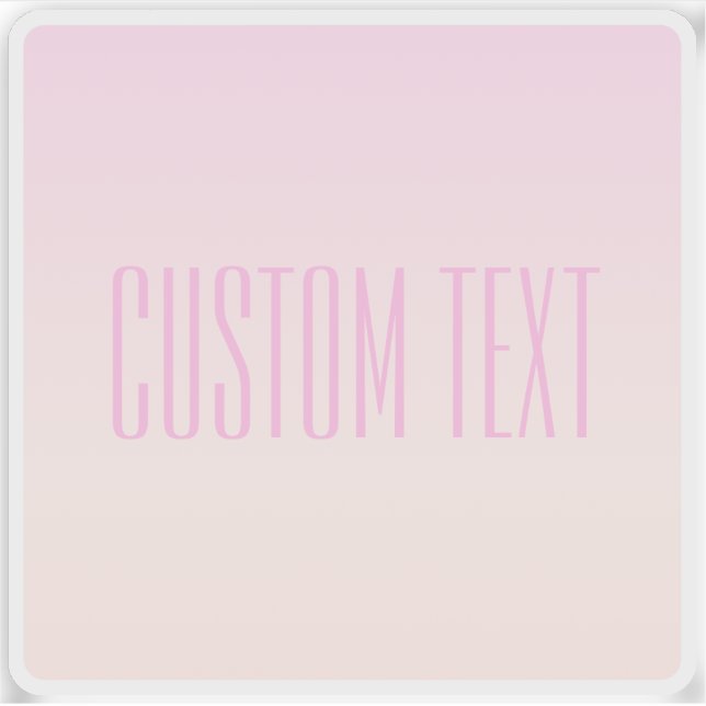Pink to Peach Sunset Ombre with Customisable Text (Front)