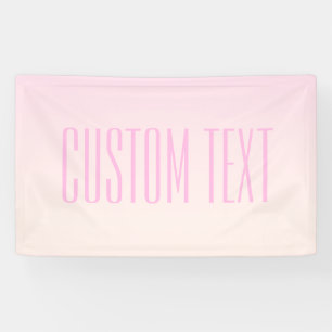 Pink to Peach Sunset Ombre with Customisable Text Banner
