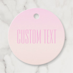 Pink to Peach Sunset Ombre with Customisable Text Favour Tags