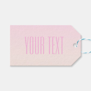 Pink to Peach Sunset Ombre with Customisable Text Gift Tags