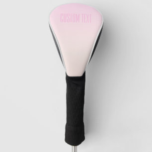 Pink to Peach Sunset Ombre with Customisable Text Golf Head Cover