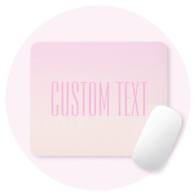 Pink to Peach Sunset Ombre with Customisable Text Mouse Mat (Creator Uploaded)