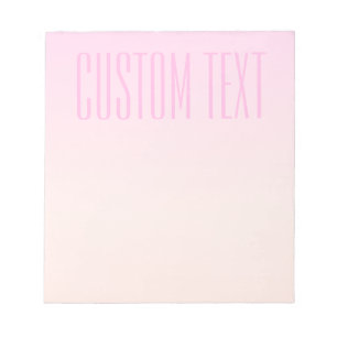 Pink to Peach Sunset Ombre with Customisable Text Notepad