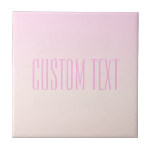 Pink to Peach Sunset Ombre with Customisable Text Tile