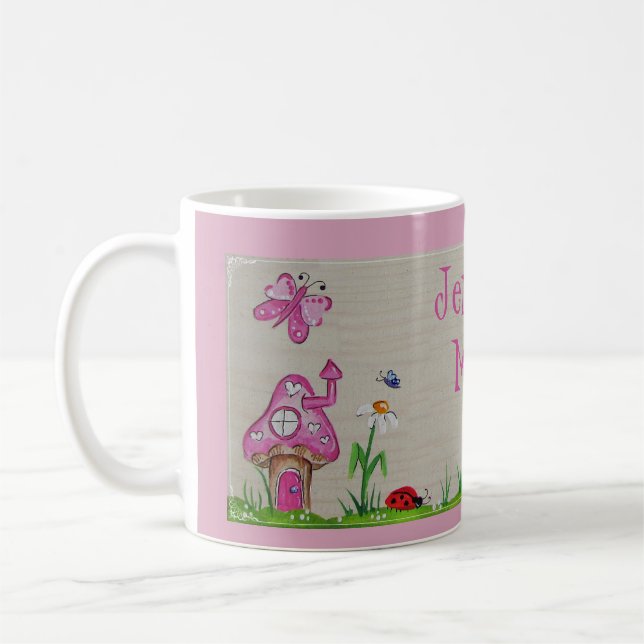 Pink Toadstool Mug (Left)