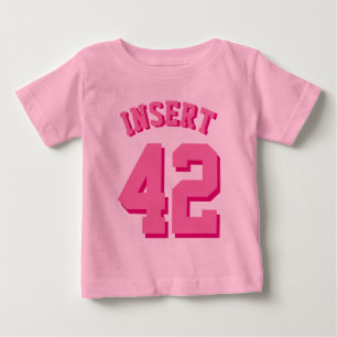 Pink Toddler Sports Jersey Baby T-Shirt