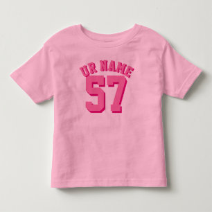 Pink Toddler Sports Jersey T-Shirt