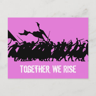 Pink "Together, We Rise" Postcard