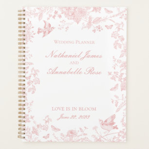 Pink Toile De Jouy Vintage Floral Wedding Planner