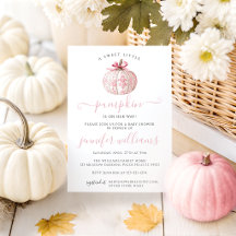 Pink Toile Little Pumpkin Baby Girl Shower