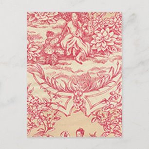 Pink Toile Postcard